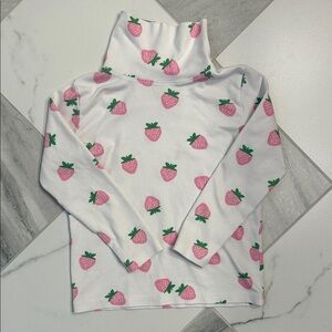 TBBC Strawberry Print Turtleneck Top